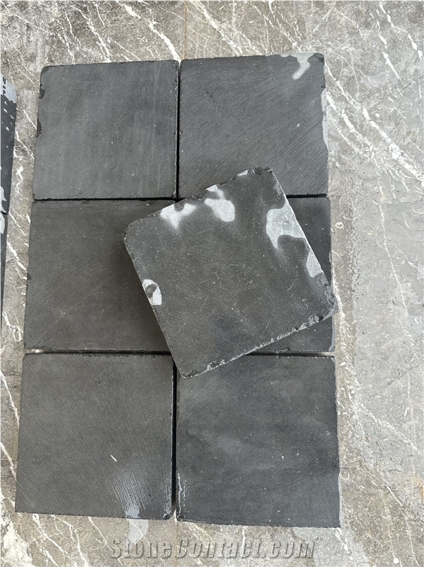 Bluestone Tumbled With Grey And Green Paving Tiles