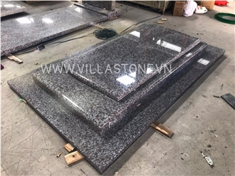 Grey  And  Black Granite  Tombstone