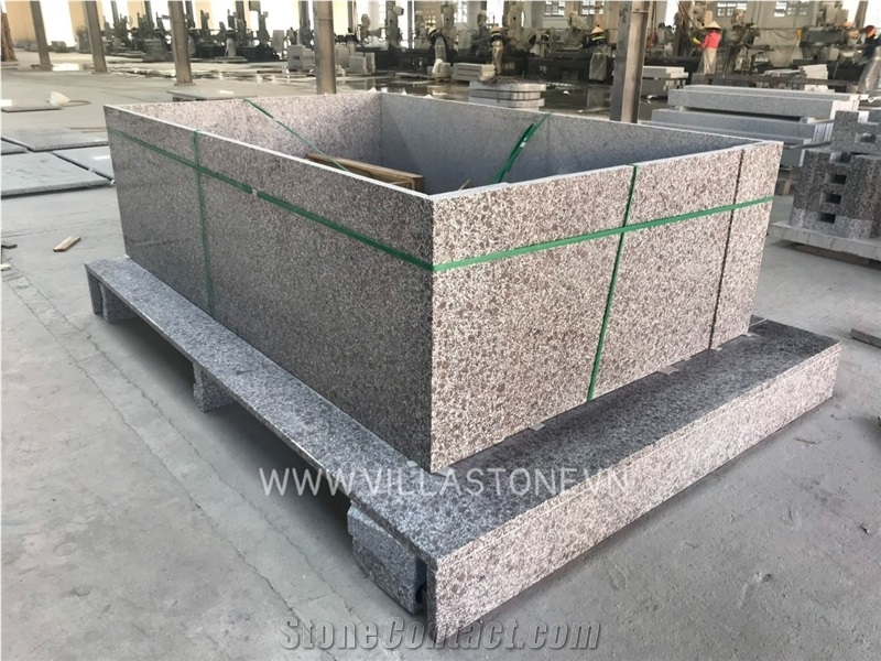 Grey  And  Black Granite  Tombstone