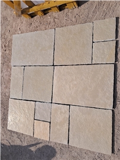 Yellow - Milky Cream Sandstone Pattern Tiles