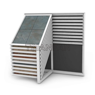 Horizontal Sliding Display Rack For Tile, Hardwood