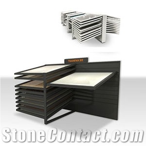 Timber Ceramic Tile Stone Sample Sliding Rack