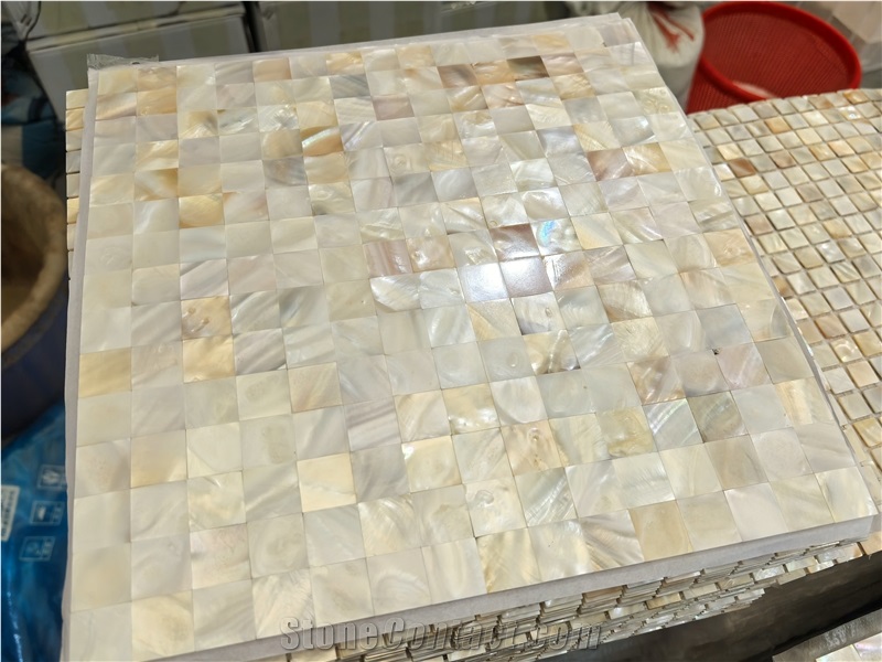 Seamless Square Shell Mosaic Tiles