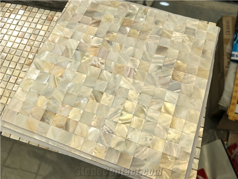Seamless Square Shell Mosaic Tiles