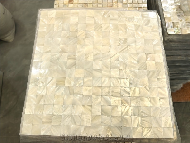 Seamless Square Shell Mosaic Tiles