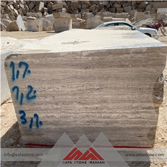 Kashan Silver Travertine Blocks