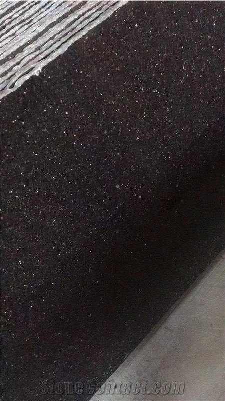 ES New Natural Black Galaxy Granite Tiles For Wall, Floor