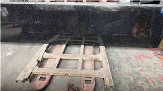 ES New Natural Black Galaxy Granite Tiles For Wall, Floor