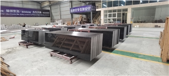 ES New Natural Black Galaxy Granite Tiles For Wall, Floor