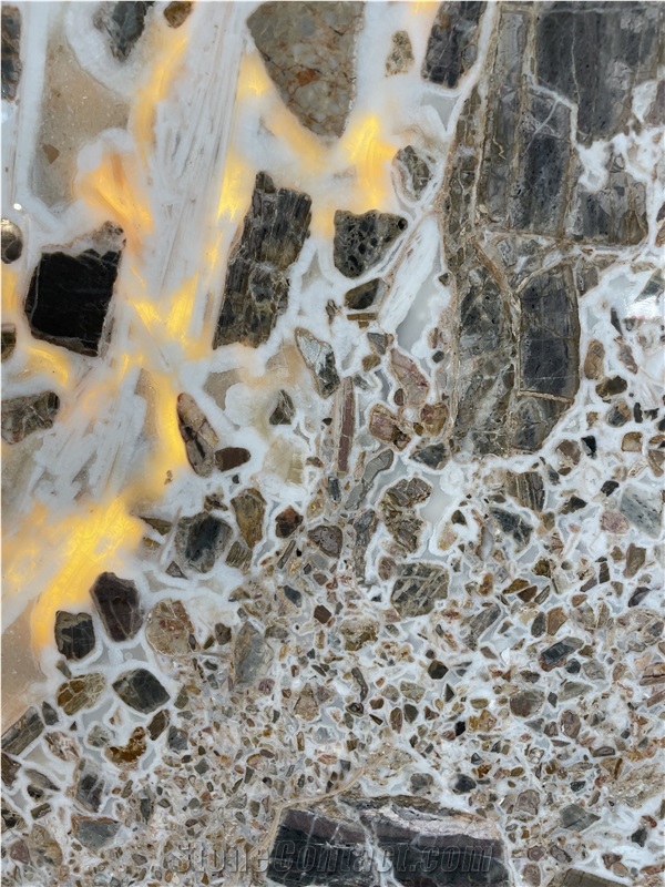 Polished Terrazzo Onyx Slabs