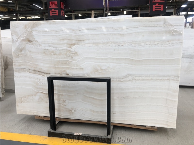 Turkey White Vanilla Onyx Slabs