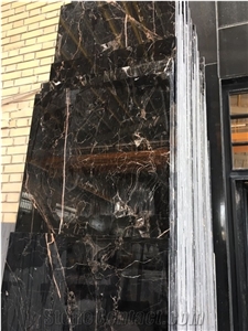 Soren Black Marble Slab & Tile, 3D Black Marble