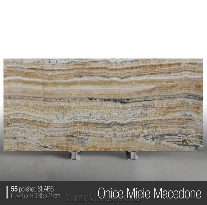Onice Miele Macedone Polished Slabs