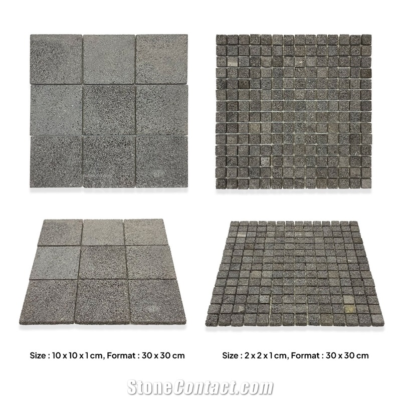Bali Black Volcanic Lava Stone Tiles