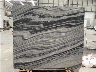 Black Lightning Marble Slab