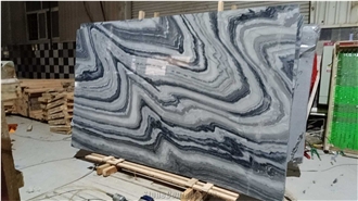 Black Lightning Marble Slab