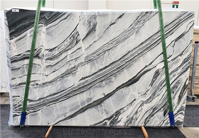 Cipollino Nero Marble Slab