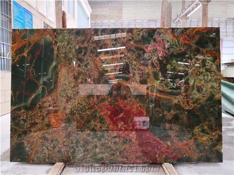Dark Green Onyx Slab