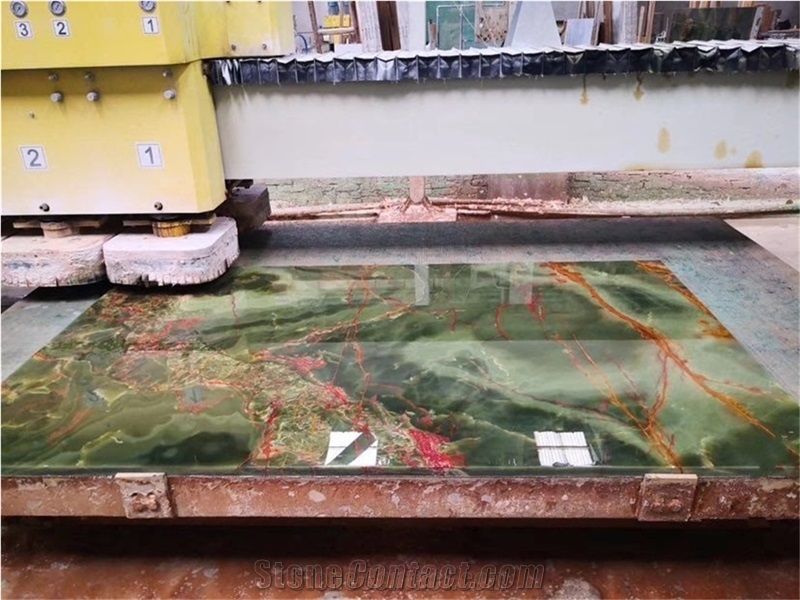 Dark Green Onyx Slab