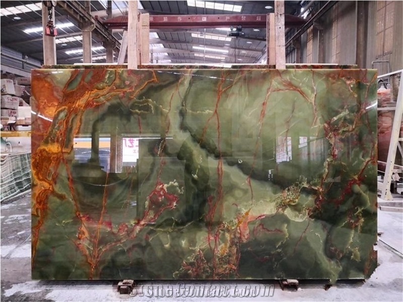 Dark Green Onyx Slab