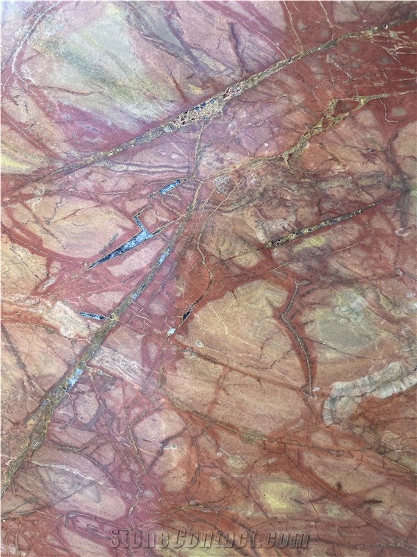 Rosso Damasco Marble Slabs
