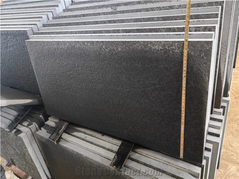 Black Basalt Tiles Flamed Finished Stone