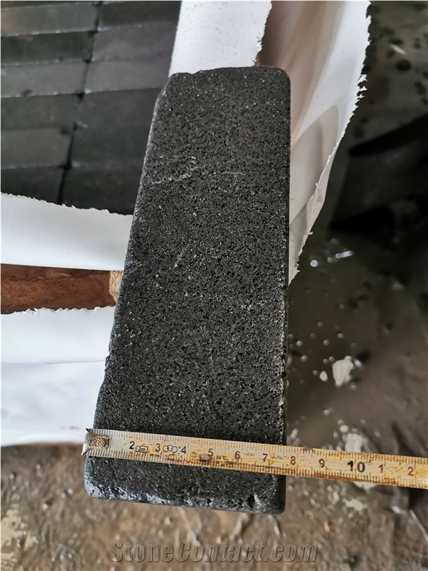 Black Basalt Tumbled Cobbles Garden Walkway Pavers