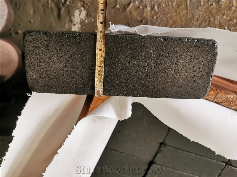 Black Basalt Tumbled Cobbles Garden Walkway Pavers