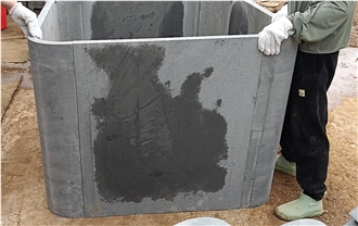 Bluestone Curved Round Column Panels Black Basalt