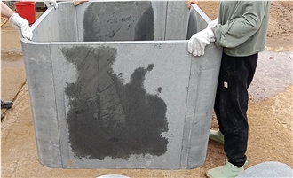 Bluestone Curved Round Column Panels Black Basalt