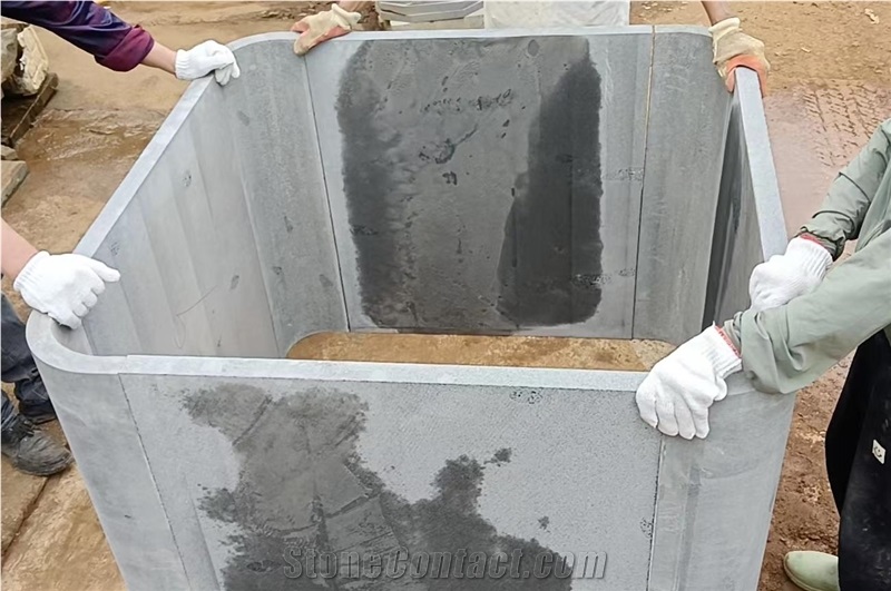 Bluestone Curved Round Column Panels Black Basalt