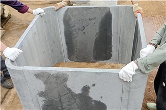 Bluestone Curved Round Column Panels Black Basalt