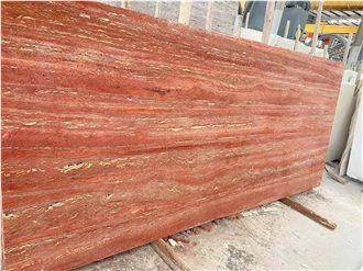 Red Travertine  Slabs Iran Red Travertine Polished