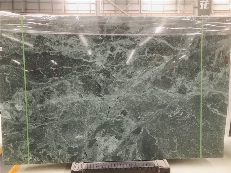 Super Hot Green Marbles, Polished Slabs Tiles
