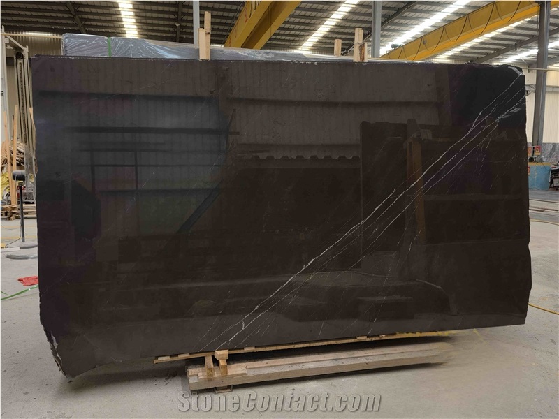 Iran New Polished Pietra Grey Marble Slab Pattern