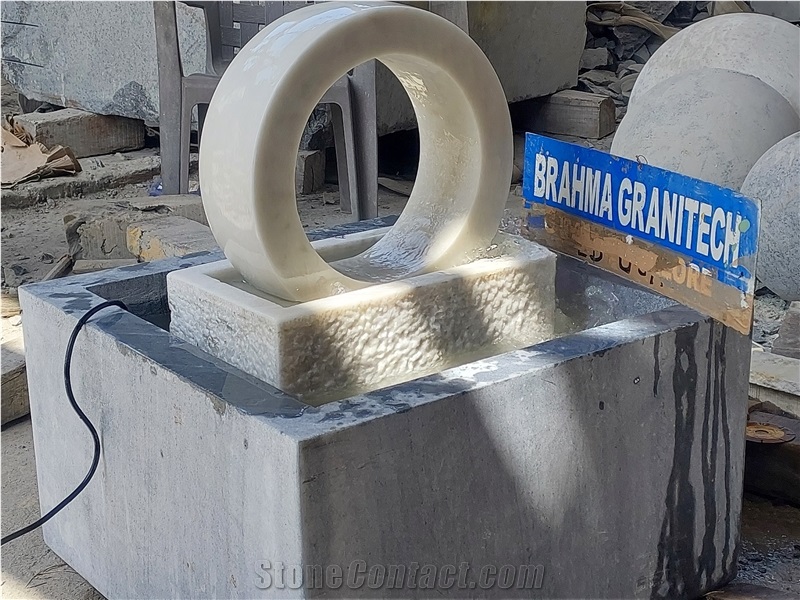 Garden Floating Stone Ball Fountain