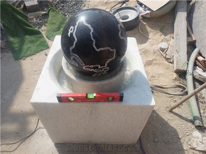 Garden Floating Stone Ball Fountain