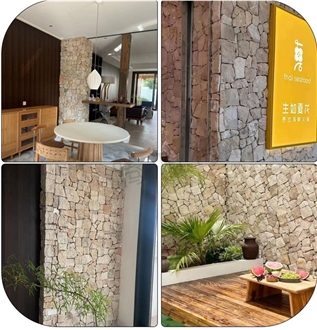Beige Limestone Split Wall Stone,Random Flagstone For Wall