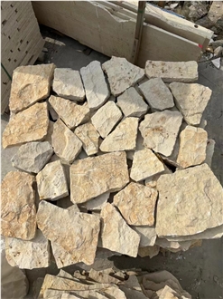 Natural Beige Split Wall Stone,Limestone Loose Stone Wall