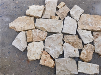 Natural Beige Split Wall Stone,Limestone Loose Stone Wall