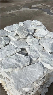 White Split Wall Stone,Marble Random Flagstone For Wall