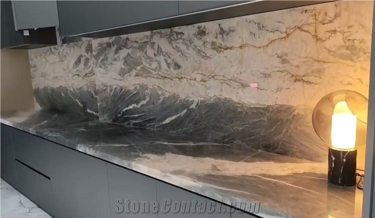 Adamant Crystal Quartzite Slabs For Interior Design