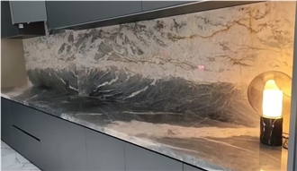 Adamant Crystal Quartzite Slabs For Interior Design