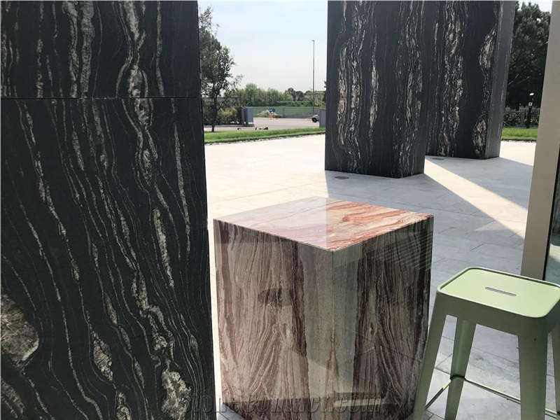 Arabescato Orobico Rosso Marble Slabs Commercial Kitchen