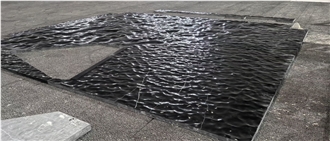 Black Marble 3D CNC Feature Wall Panel  Home Decor Products