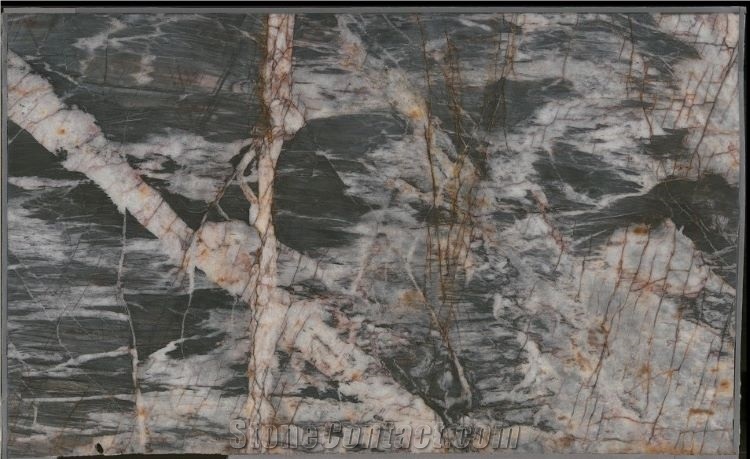 Grey Bayou Quartzite Slabs Wall Tiles