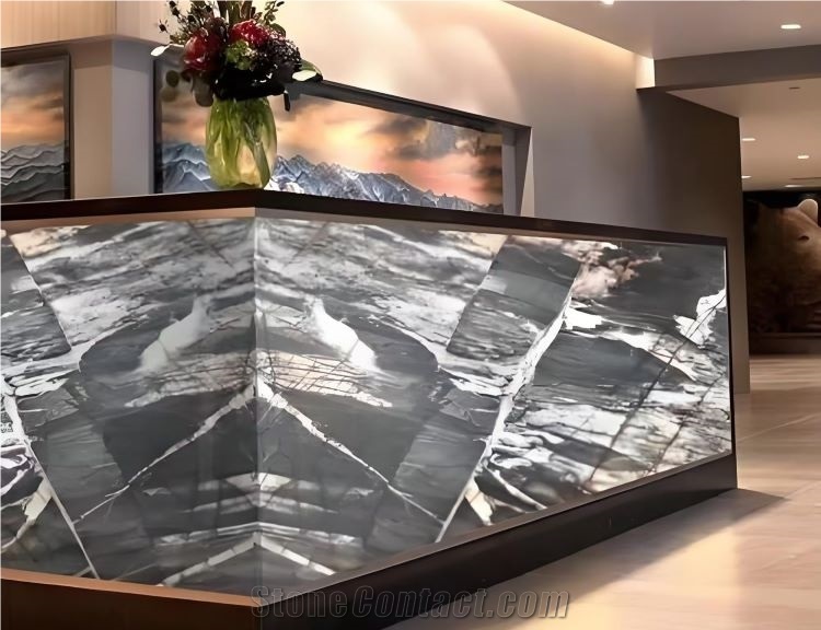Grey Bayou Quartzite Slabs Wall Tiles