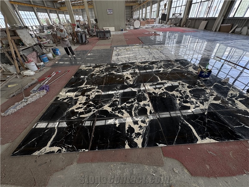 Noir Grand Antique Mable Slabs, Floor Tile