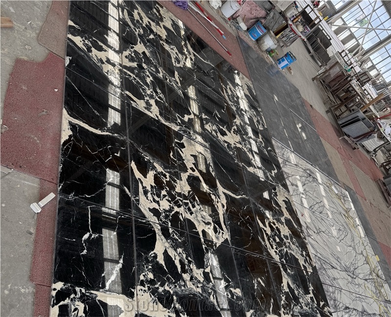 Noir Grand Antique Mable Slabs, Floor Tile