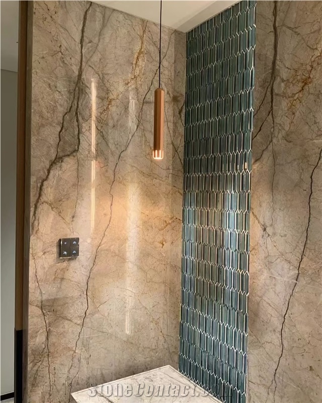 Silver Roots Marble Slabs For Bathroom Wall Tiles